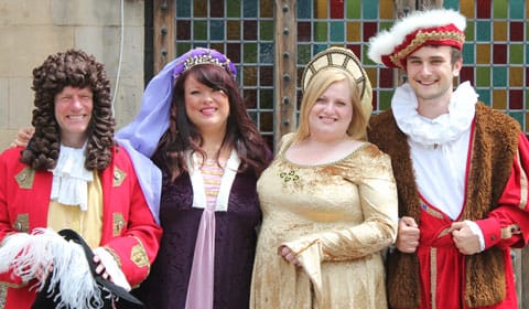 Jonathan Oates, Emily Robinson, Natasha Houghton and Sam Royston from Visit Lichfield getting ready for the Heritage Weekend