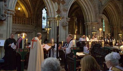The Bishop of Lichfield at the service