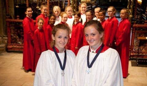 Lichfield Cathedral's girl choristers Lichfield Cathedral's girl choristers