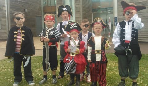 Some of the youngsters who took part in the pirate day at Chasewater