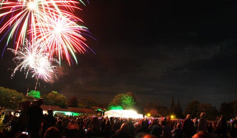 The firework finale in Beacon Park The firework finale in Beacon Park