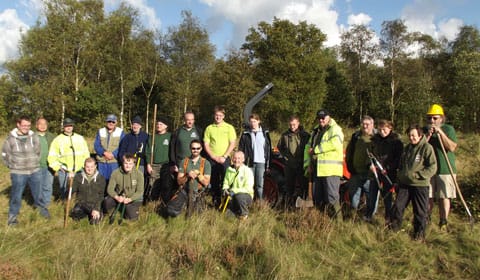CPCG-scrub-clearence-at-Chasewater-14-Oct-2012 Volunteers at a Chasewater conservation event