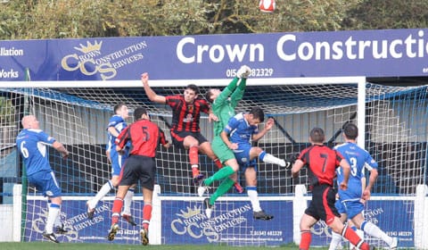 ryan_price_clears Ryan Price punches away the danger. Pic: Dave Birt
