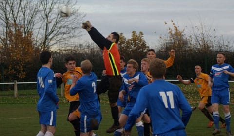 Action from Lichfield City v Racing Club Warwick