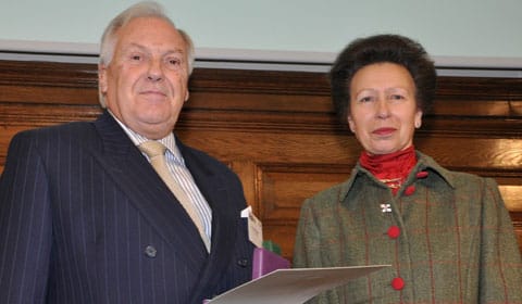 Michael Wigley with the Princess Royal