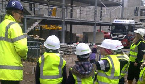 Children from St Joseph's School visiting the Friary Outer site
