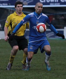 Sutton Coldfield Town striker Gary Hay during his Chasetown days. Pic: Dave Birt