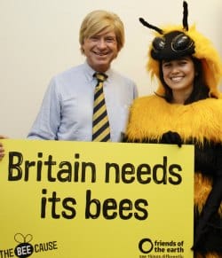 MF Bees 15.1.13 Michael Fabricant meets a Friends of the Earth bee