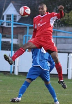 tesfa robinson clears Tesfa Robinson rises highest to clear. Pic: Dave Birt
