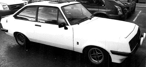Car-image The white 1977 Ford Escort RS2000