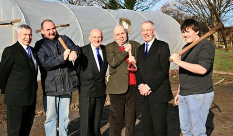 Ian Wells, Colin Burnyeat, Cllr Terry Finn, John Skinner, Robin Taylor and James Sedgwick