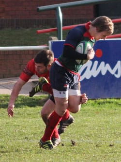 Action from Lichfield v Whitchurch. Pic: Sam Baker
