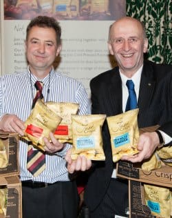 PhilipAtkins JustoilCrisps Philip Atkins (right) with Just Oil Crisps