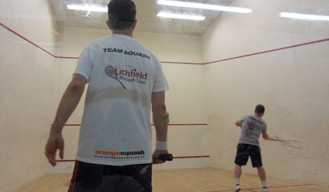 A Lichfield Squash Club match in action