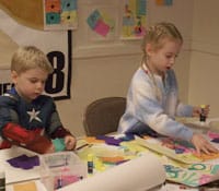 Daniel and Lucie Vanes at the shoe art workshop