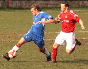 Jack Farmer gets away from his marker. Pic: Dave Birt