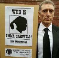 LichfieldPlayers Ian Davies with his placard