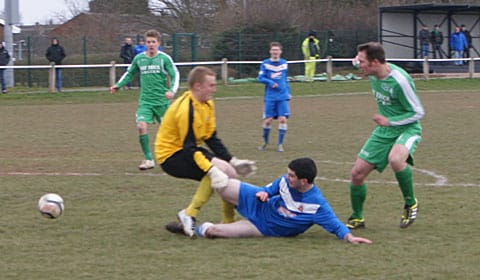 Action from Lichfield City v Brocton