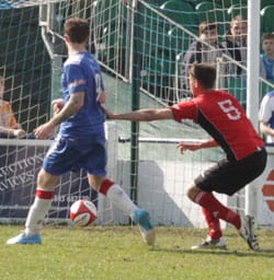 Nick Wellecomme completes the scoring. Pic: Dave Birt