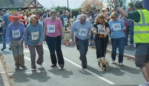 Some of the fun runners get ready to join the world record attempt
