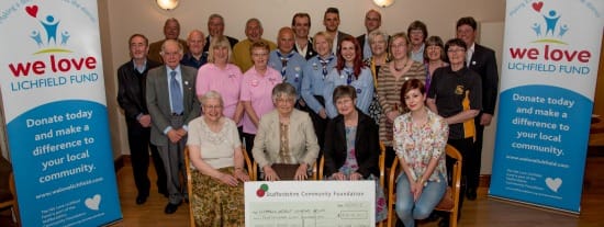 Voluntary groups from across Lichfield and Burntwood gather to receive grants totalling nearly £5000 at Darnford Moors Golf Club