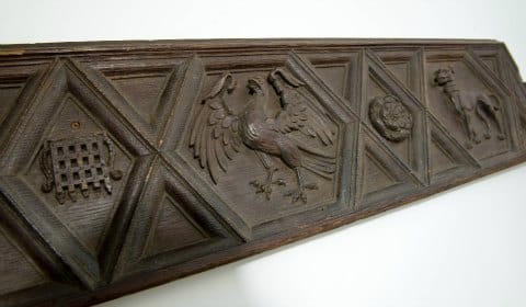 The carved frieze