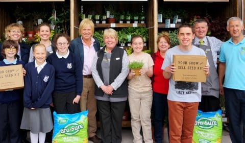 Michael Fabricant with representatives from Waitrose, Scotch Orchard School and Saxon Hill School