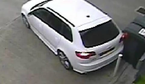 The Audi believed to have been used in a Fradley robbery
