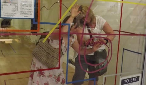 Shoppers get creative as part of the City Artcade project in Lichfield