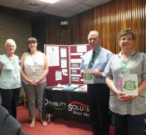 Sandra Rigby, Welfare Benefits Officer, Dee Meredith, Benefits Caseworker, Chris Corden, Senior Welfare Officer and Jo Dexter, Macmillan Cancer Information Support Facilitator at Queen’s Hospital Burton