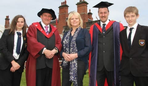 Keira McCormick, Dr Neville Brown, Llewela Bailey, Dr Daryl Brown and Liam Spain