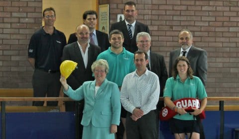 Representatives from Friary Grange Leisure Centre, Friary School, Niken, Townsend and Renaudon and Lichfield District Council