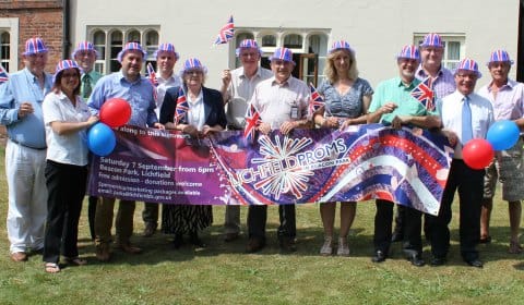 Some of the sponsors and supporters of the Lichfield Proms in Beacon Park 2013