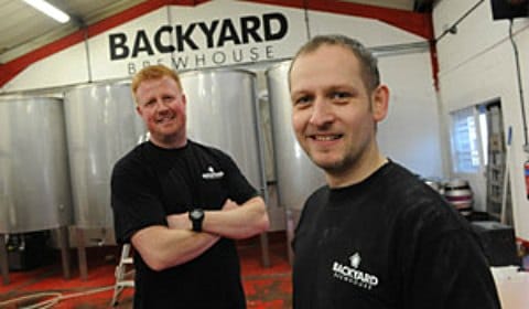 Austen Morgan and Michael Bates from Backyard Brewery
