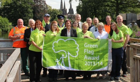Celebrations after Beacon Park wins the Green Flag Award
