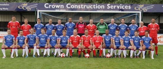 Back row: Alex Morris, Todd Evans, Judd Ellis, Gary Hay, Grant Beckett, Alex Forde, Ryan Price, John Birt, Danny Watson, Richard Teesdale, Nick Wellecomme, Chris Slater, Ted Highfield, Avun Jephcott. Front row: Danny Bragoli, Theo Robinson, Louis Keenan, Andy Westwood, Simon Brown, Jack Farmer, Richard Upton, Craig Harris, Kev Sweeney, Tesfa Robinson, Paul Sullivan, Danny Smith, Lee Butler, Marco Adaggio. Pic: Dave Birt