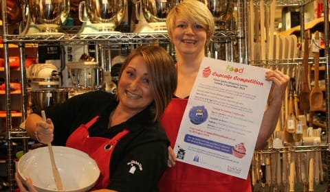 Lizzy Braine and Vicky Woolstone get ready for the competition