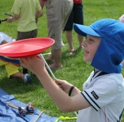 Thomas Larkin learns circus skills in Beacon Park