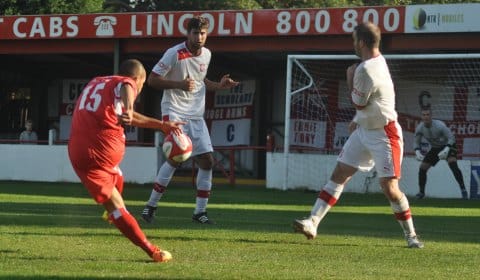 Simon Brown tries his luck from distance. Pic: Pamela Mullins