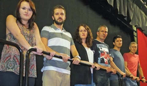 Some of the cast of The Elephant Man