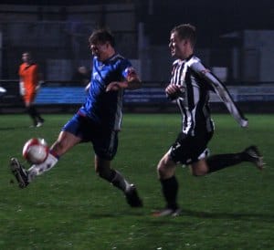 Jack Farmer stretches for the the ball. Pic: Pamela Mullins