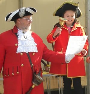 Mini town crier competition winner Charlene Collins