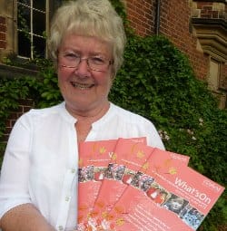 Cllr Val Richards with the new what's on guide