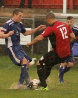 Both sets of players make a splash. Pic: Dave Birt