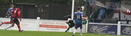Simeon Oshoboke makes it 2-0. Pic: Dave Birt