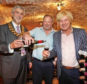 Cllr David Leytham, Richard Worth and Michael Fabricant MP at the wine-tasting event. Pic: Robert Yardley