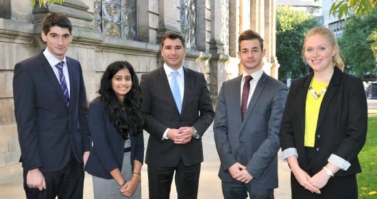 The new Dains graduate programme entrants with Spencer Wright