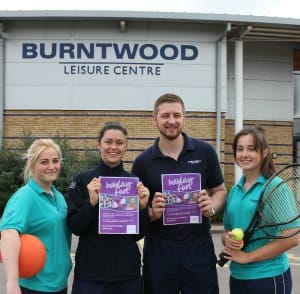 Burntwood Leisure Centre staff getting ready for the half-term fun