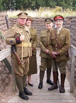 Re-enactors in the Staffordshire Regiment Museum trenches