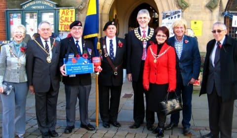 The launch of the Poppy Appeal in Lichfield